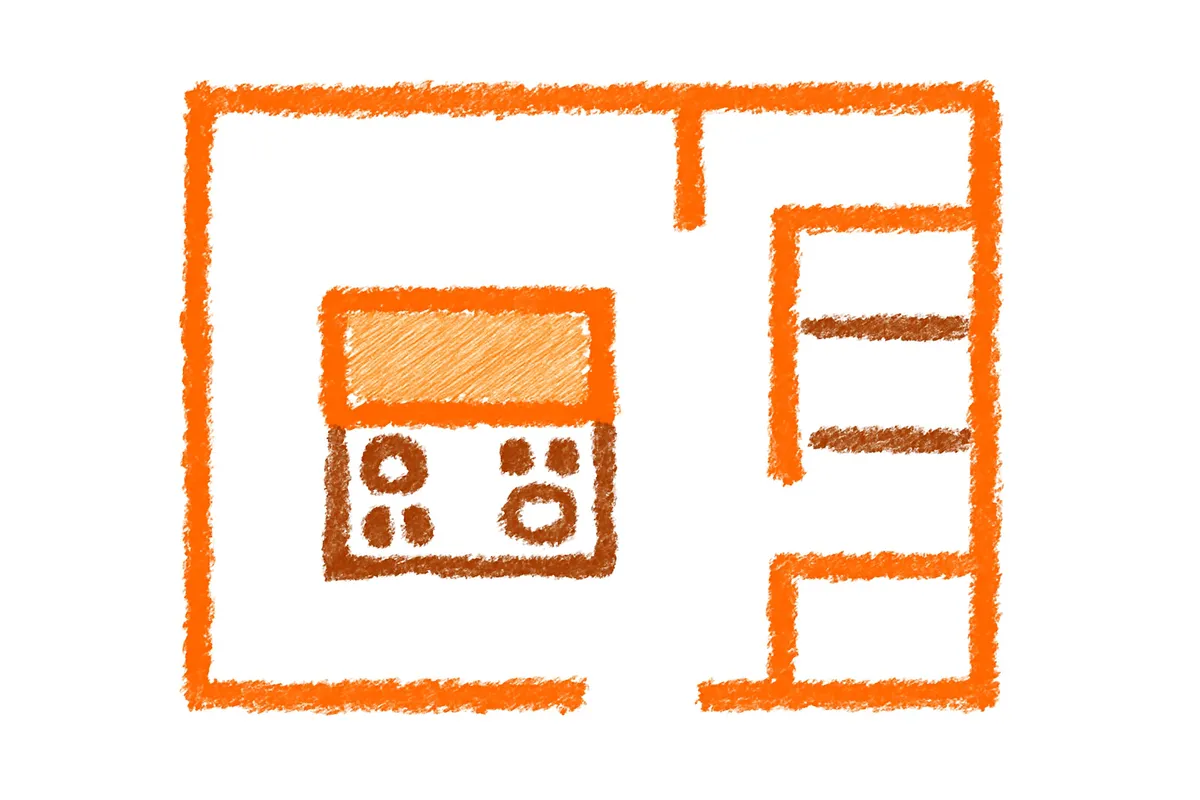 パントリー配置の間取りイメージ