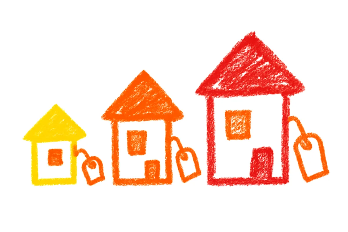 坪単価別の住宅イメージ