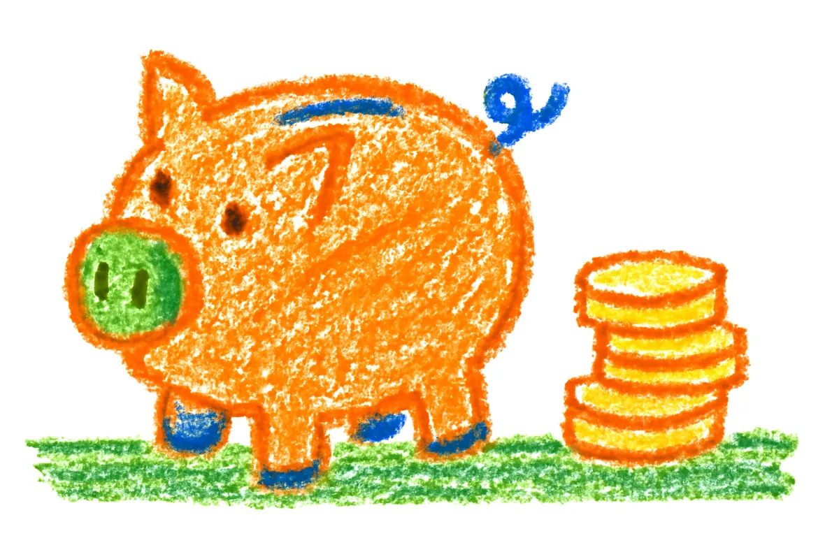 頭金として貯めたお金のイメージ