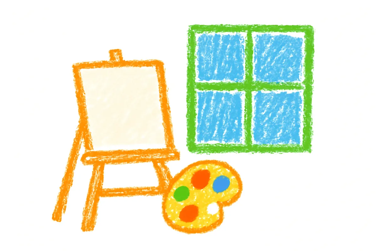 絵を描くアトリエのイメージ