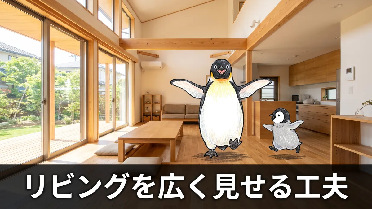 リビングを広く見せる間取りテクニック