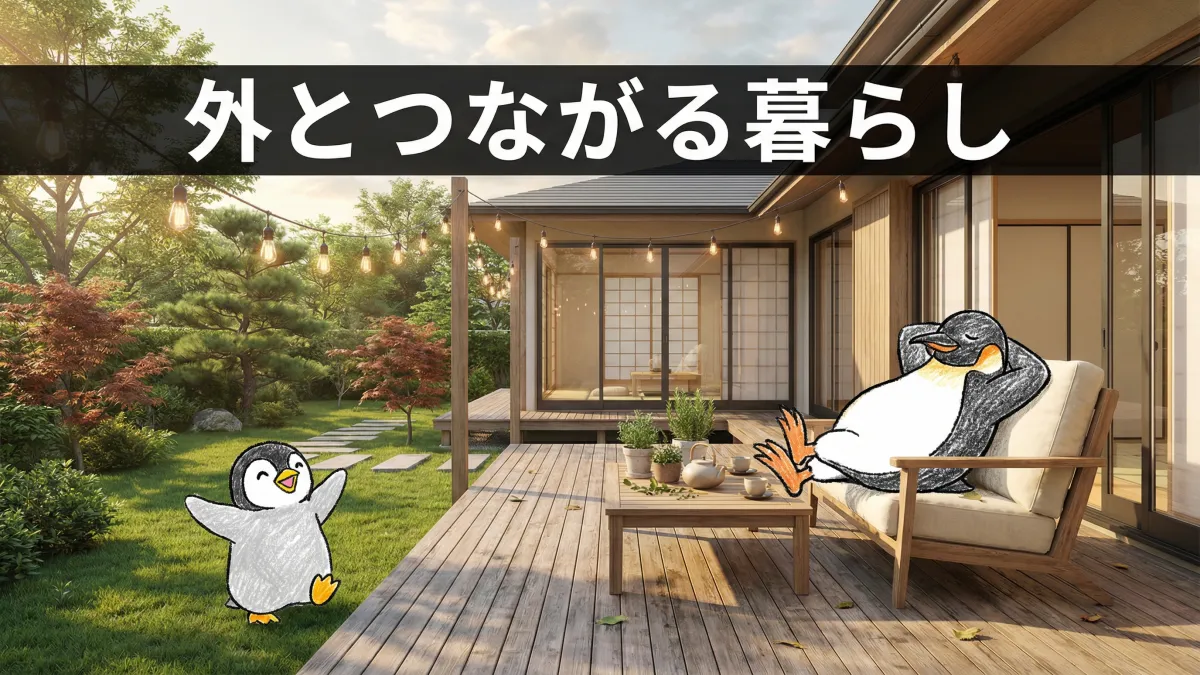 アウトドアリビングのある家｜注文住宅で叶える外と繋がる暮らし
